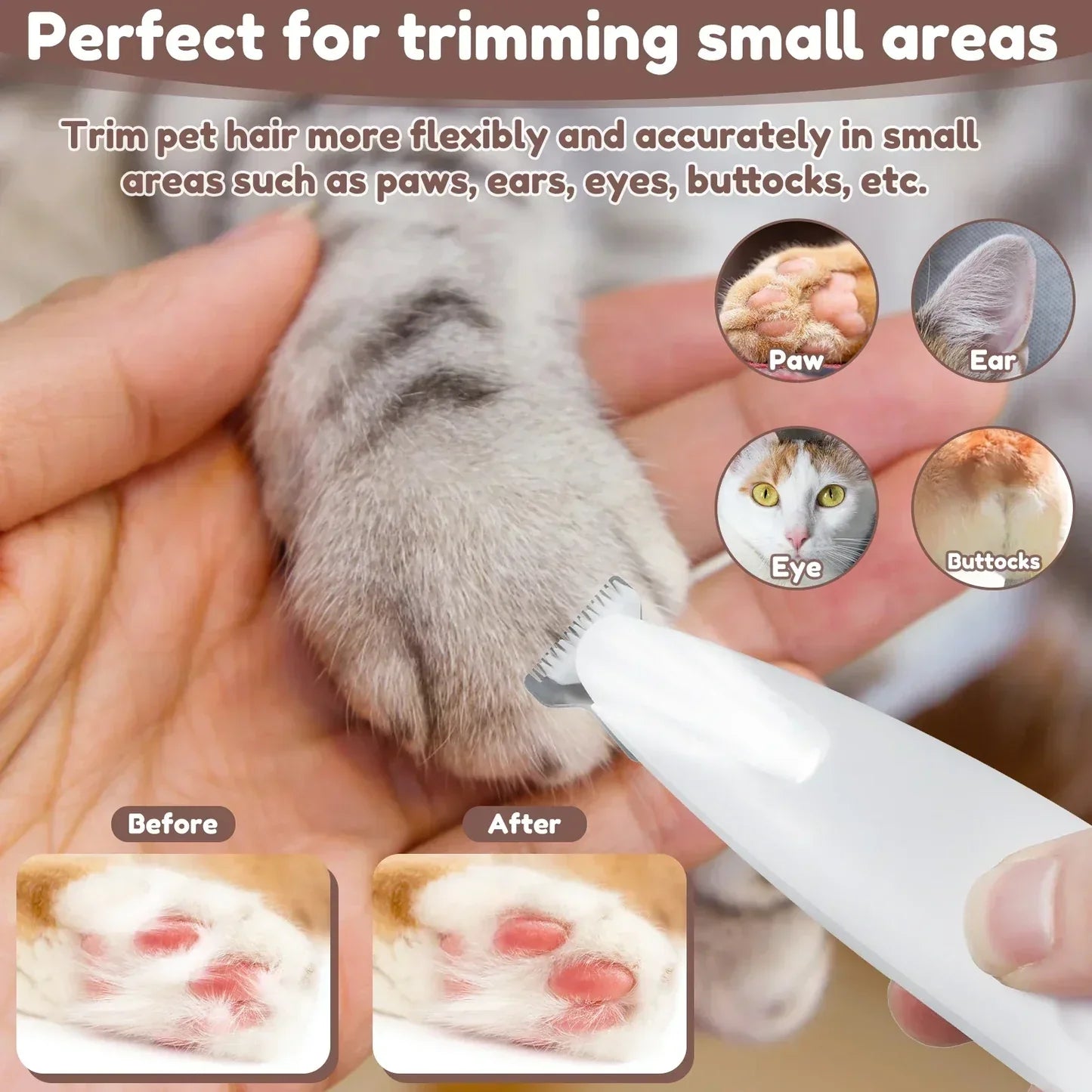Pet Paw Trimmer With LED Light