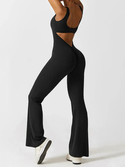 Backless Flare Pilates Bodysuit