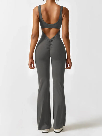 Backless Flare Pilates Bodysuit